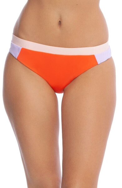 The Bikini Lab 243053 Womens Colorblock Hipster Bottom Swimwear Melon Size Small