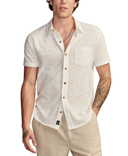 linen short sleeve button down shirt