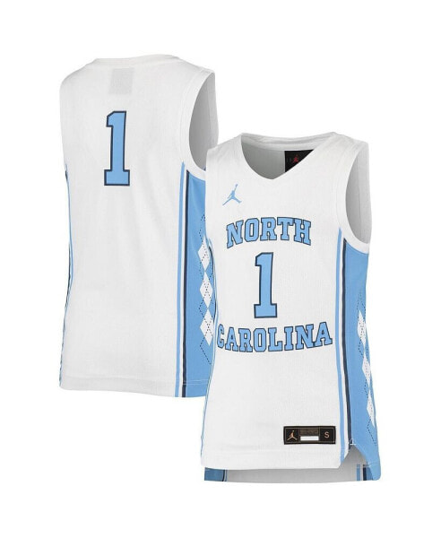 Big Boys #1 White North Carolina Tar Heels Team Replica Basketball Jersey