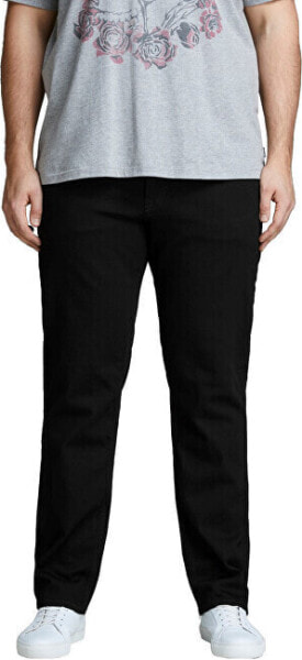 Джинсы для мужчин Jack & Jones Plus Slim Fit JJITIM JJORIGINAL 12153645 черного цвета