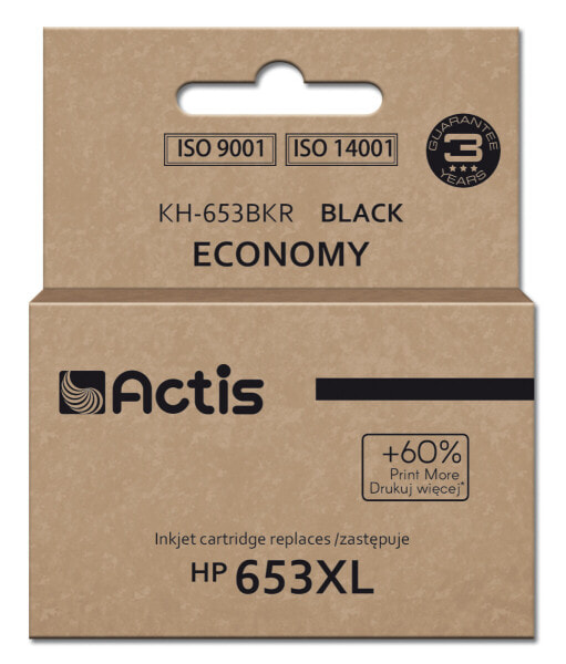 Actis KH-653BKR Ink for HP printer - replacement HP 653XL 3YM75AE; Premium; 20ml; 575 pages; black - Black - HP - HP DeskJet Plus Ink Advantage: 6000 - 6075 - 6475. - 575 pages - High (XL) Yield - 20 ml