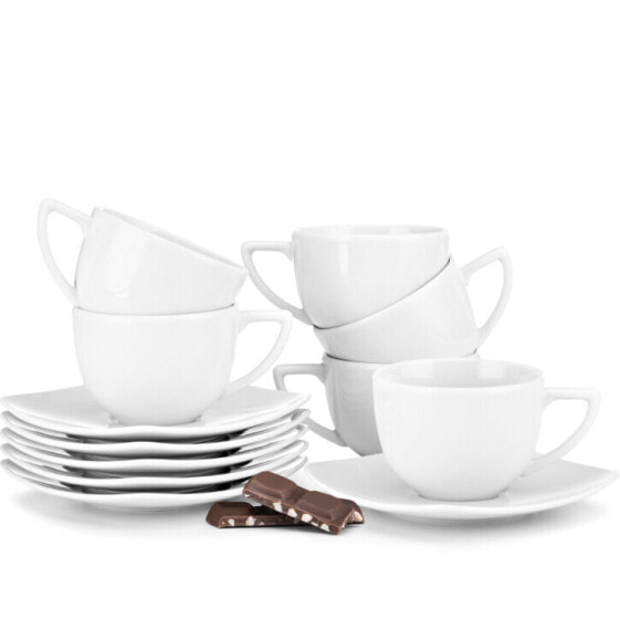 Kaffeeset Teeservice weiß Carlina