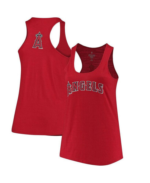 Women's Red Los Angeles Angels Plus Size Swing for the Fences Racerback Tank Top