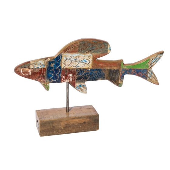 Статуэтка BB Home Декоративная фигура Calypso Рыба 51 x 13 x 28 cm Тик Разноцветный