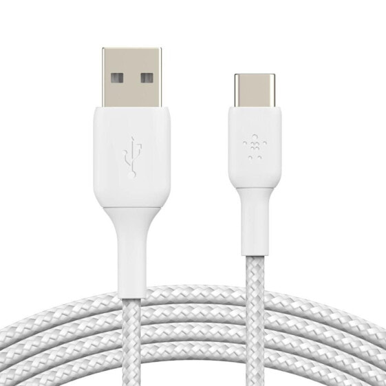 Belkin USB-A auf USB-C Kabel geflochten"Weiß USB-A auf USB-C 2m