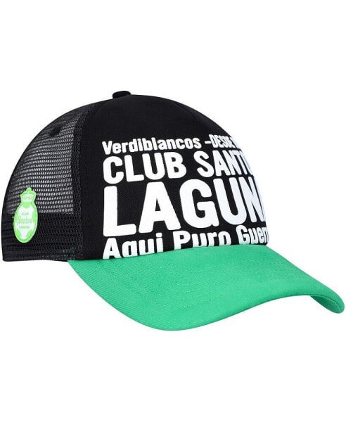 Men's Black Santos FC Club Gold Adjustable Hat