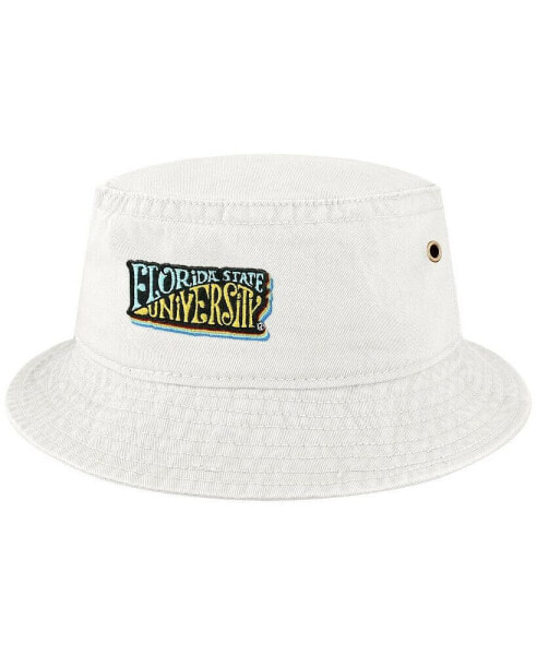 Men's White Florida State Seminoles Beach Club Color Waves Bucket Hat