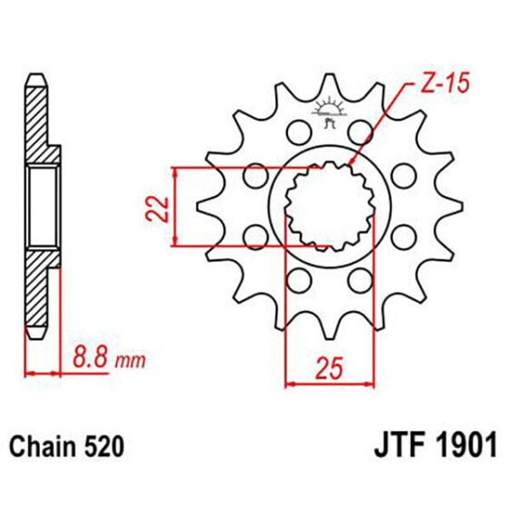 JT SPROCKETS 520 SC JTF1901.16SC Steel Front Sprocket