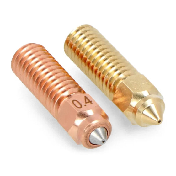Nozzle Set 0,4mm M6 for Creality 3D printers - filament 1,75mm - Hardened Steel and Brass
