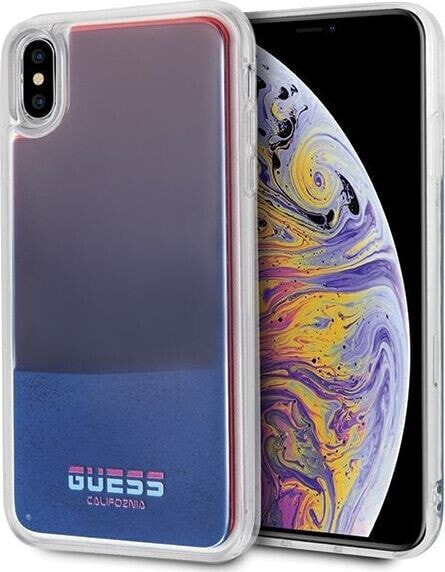 Guess Guess GUHCI65GLCRE iPhone Xs Max czerwo ny/red hard case California Glow in the dark uniwersalny