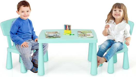 Детский стол и стулья Costway Kindersitzgruppe HW66810 (3-шт, 1 стол, 2 стула)