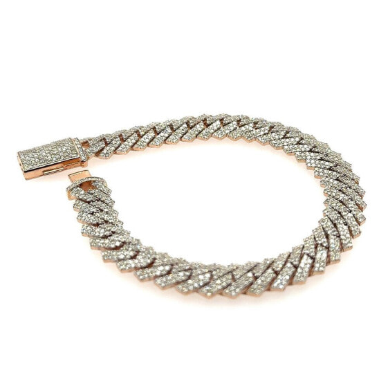 Diamond Link Cuban Bracelet Natural Diamonds (4.75 Cttw) in 10k Yellow Gold