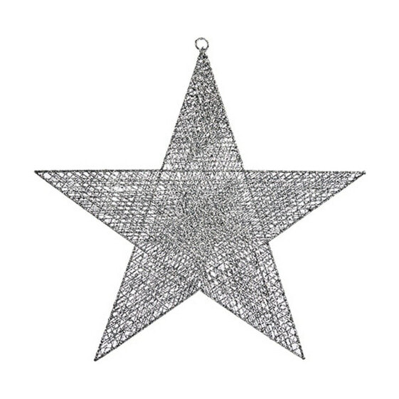 Новогоднее украшение Серебристый Звезда 50 x 51,5 x 0,5 cm Металл