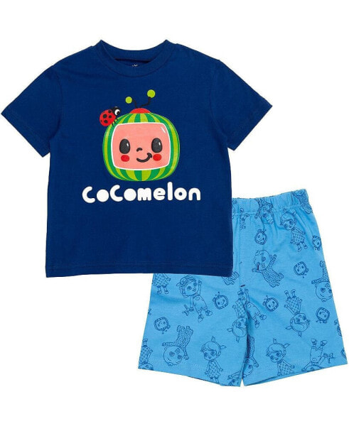 JJ Graphic T-Shirt French Terry Shorts Outfit Set