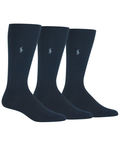 Men's 3-Pk. Supersoft Rib Dress Socks