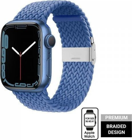 Аксессуар для умных часов Crong Плетеный ремешок Crong Wave Band для Apple Watch 38/40/41 мм синий