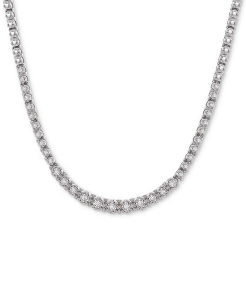 Diamond Graduated (1/2 c.t. t.w.) 17" Statement Necklace in Sterling Silver, Created for Macy's