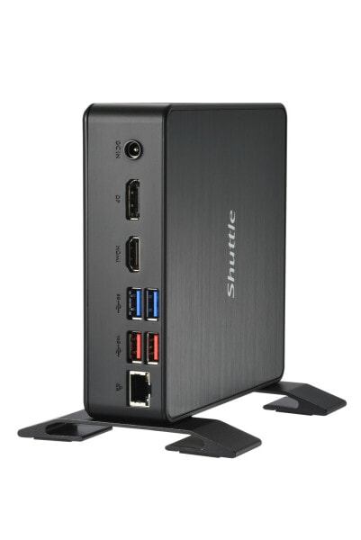 Shuttle Nano PC System NC4010XA - Intel Celeron 7305 - 4GB RAM - 128GB M.2 SSD - 1x HDMI - 1x DP,1xUSB-C/DP - 6x USB3.2 - 1x 2.5" bay - 2x M.2 - 1x LAN - incl. VESA & Stand - Intel® Celeron® - 7305 - 4 GB - DDR4-SDRAM - 128 GB - SSD