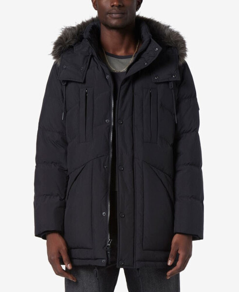 Men's Tremont Down Parka with Faux Fur Trimmed Removable Hood