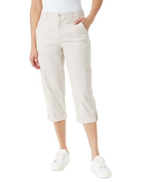 Women's Adjustable-Hem Cargo Capri Pants