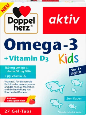 Omega-3 + Vitamin D3 Kids Kautabletten 27 St, 35,1 g