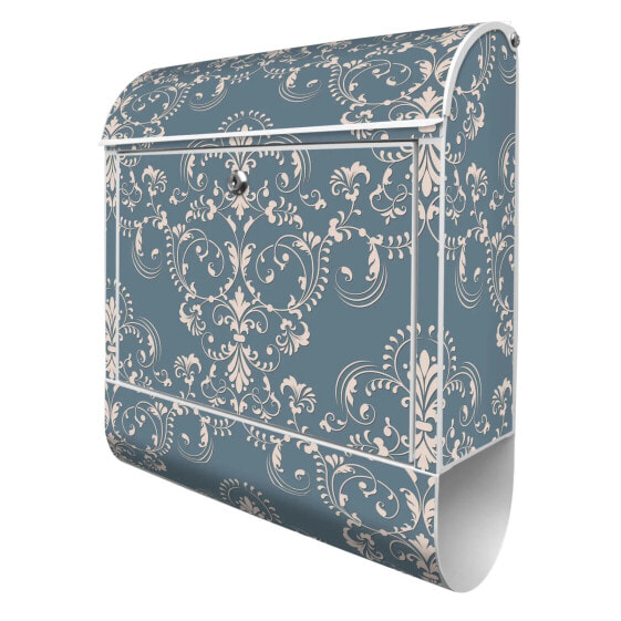 Briefkasten Stahl Royal Creme Blau