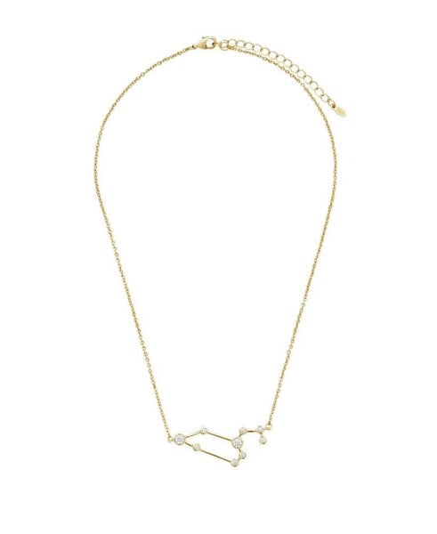 Sterling Forever women's When Stars Align Constellation Necklace in 14k Gold Plate