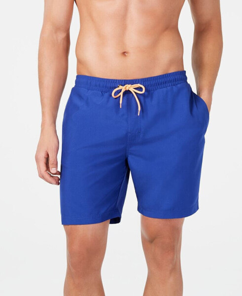 Men's Quick-Dry Performance Solid 7" Swim Trunks, Created for Macy's