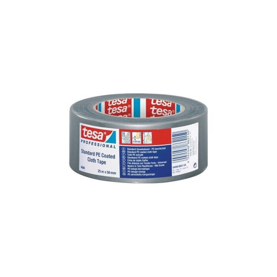 Tesa Gewebeband tesaband® Standard 4688 silber-matt Länge 25 m Breite 50 mm , VE: 5