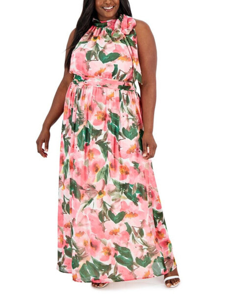 Plus Size Floral-Print Maxi Dress