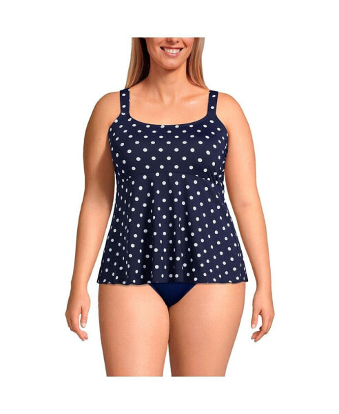 Plus Size DD-Cup Flutter Tankini Top