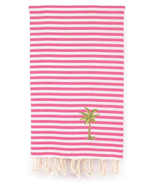 Fun in the Sun Breezy Palm Tree Pestemal Beach Towel