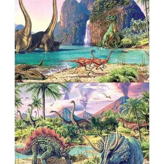 EDUCA BORRAS Dino World Puzzle 2x100 Pieces