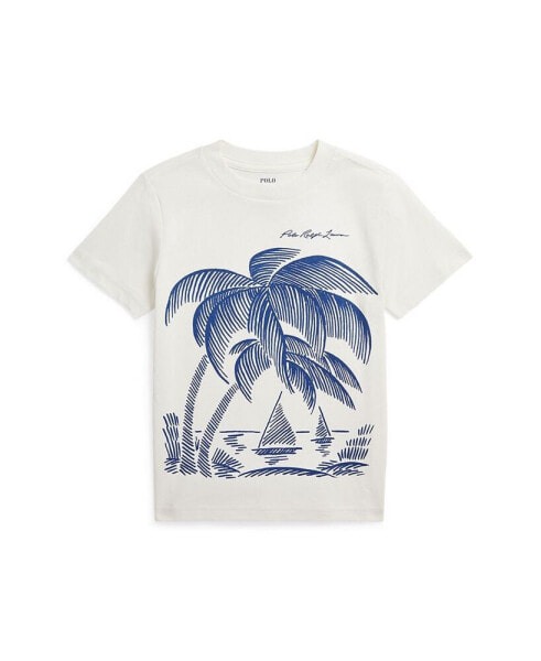 Toddler and Little Boys Beach-Print Cotton Jersey Tee