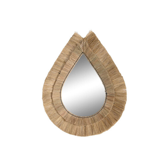 Wall mirror DKD Home Decor 62 x 5 x 80 cm Natural Teardrop Jute