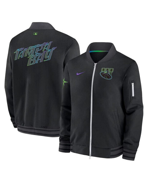 Куртка мужская Nike Tampa Bay Rays 2024 City Connect Authentic Collection Game Time Full-Zip Bomber черная