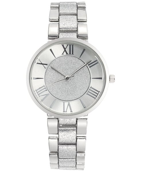 Часы INC International Concepts Glitter Silver Tone Watch 36mm