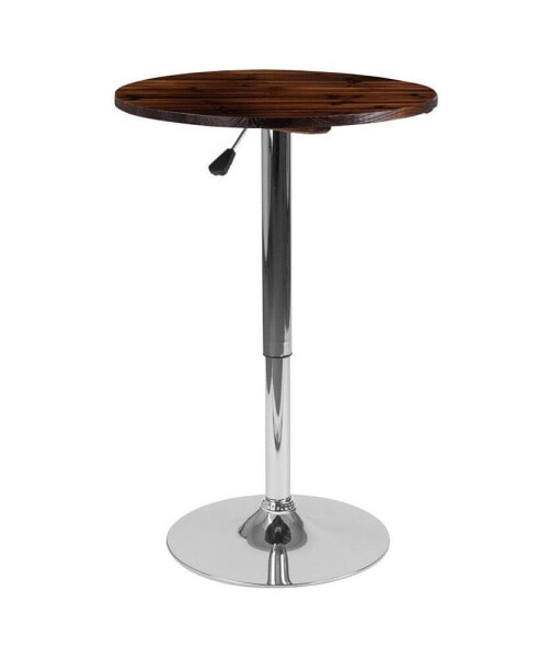 Стол деревянный EMMA + OLIVER 23.5" круглый с регулируемой высотой (диапазон регулировки 26.25" - 35.5")