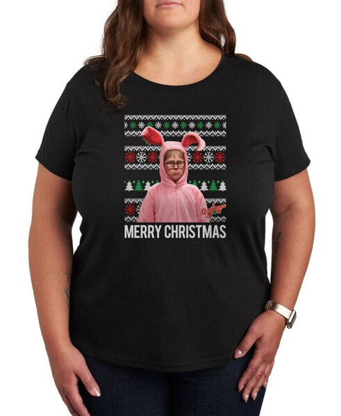 Air Waves Trendy Plus Size A Christmas Story Graphic T-shirt