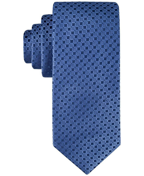 Men's Checkered Geo-Print Tie