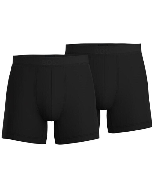 Men's 2-Pk. UltraSoft Solid Execution Solid Boxer Briefs