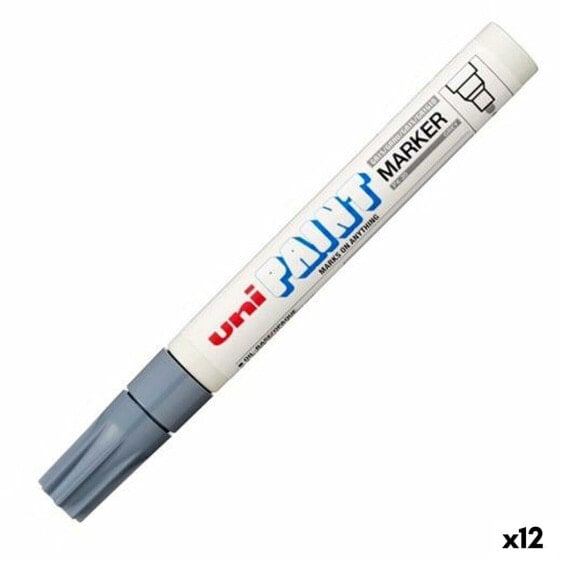 Постоянный маркер Uni-Ball PX-20 Серый (12 штук)
