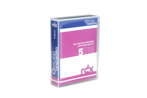 Overland-Tandberg RDX 5TB Cartridge (single) - RDX cartridge - RDX - 5000 GB - FAT32 - NTFS - exFAT - ext4 - Black - 550000 h