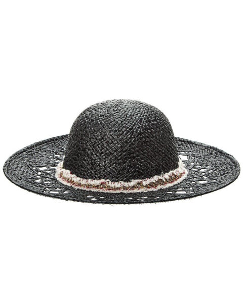 Surell Accessories Raffia Sun Hat Women's Black