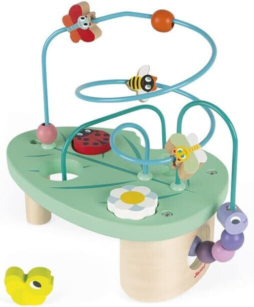Janod - Caterpillar and Co Looping - Wooden Early - Learning Toy - Educational Game - Fine Motor Skills - 12 Months - J08253