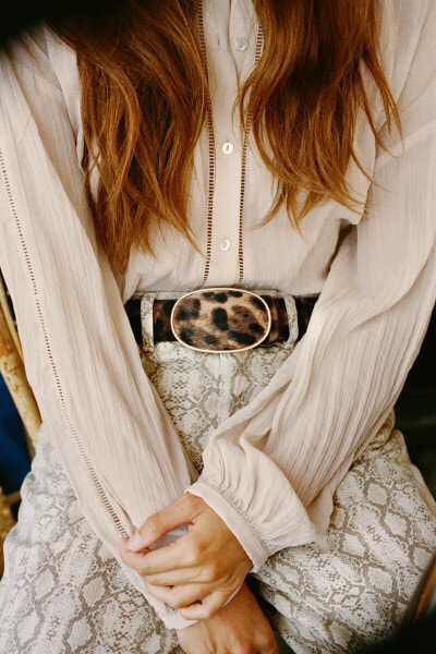 ANIMAL PRINT LEATHER BELT