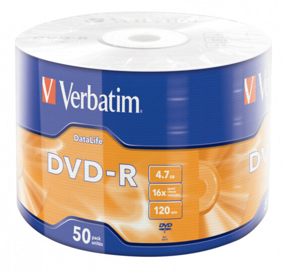 Verbatim 43791 - DVD-R - Spindle - 50 pc(s) - 4.7 GB