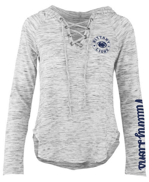 Women's Penn State Nittany Lions Spacedye Lace Up Long Sleeve T-Shirt