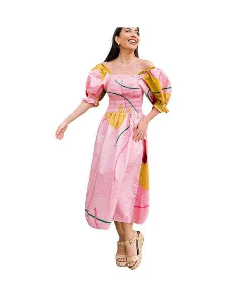 Платье смокинг Valentino Abstract Pink Midi Dress от Jessie Zhao New York