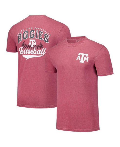 Men's Maroon Texas A M Aggies Baseball Comfort Colors T-Shirt